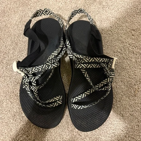 Chaco ZX2 Classic Sandal Black and White Strap Medium Width Women’s Size 10 - Picture 3 of 8